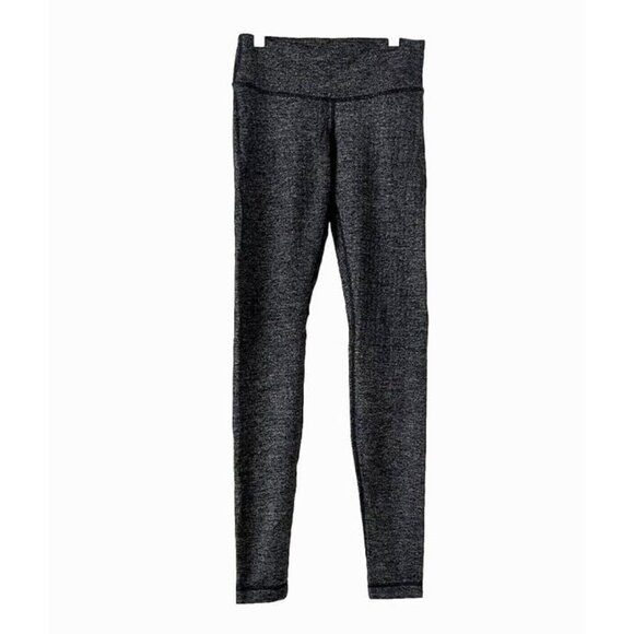 Lululemon Woman Sz 4‎ Black Grey Chevron Wunder Under Align Stretch Leggings - Picture 1 of 5